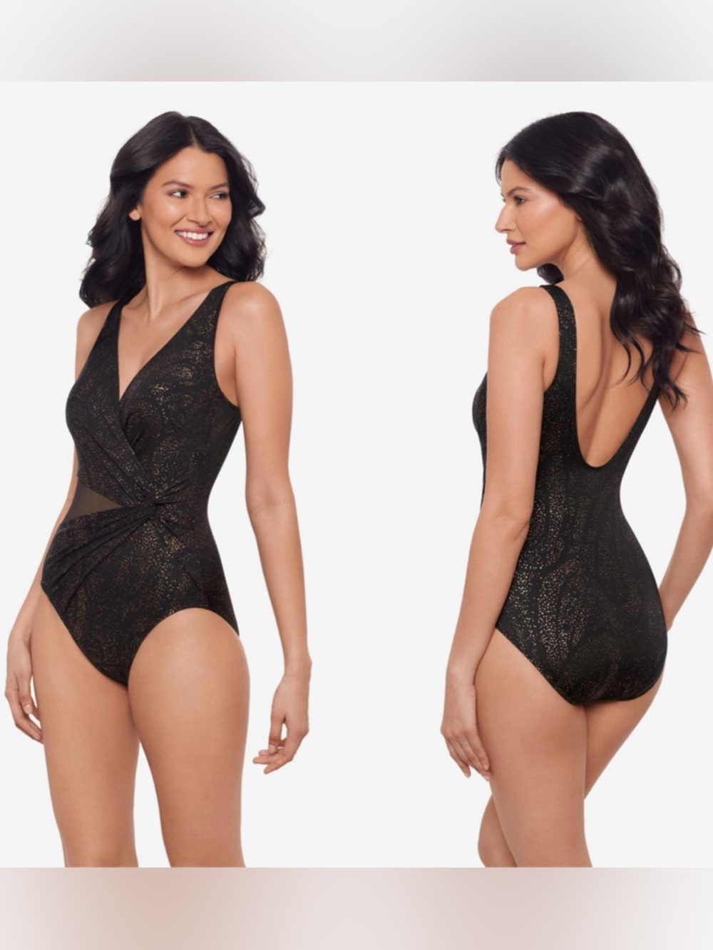 Miraclesuit Women’s Circe One Piece Swimsuit in Brillante Black Soft Cup Size 8